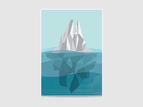 Iceberg - The "Iceberg" is part of the geometric collection "Lanscapes".
It is an open edition print, not signed. If you would like my signature on your print, please tell me so.