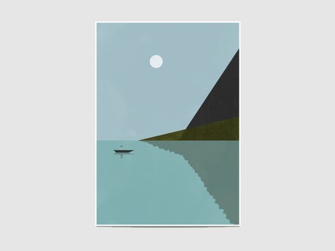 Sailing at night - The "Sailing at night" is part of the geometric collection "Lanscapes".
It is an open edition print, not signed. If you would like my signature on your print, please tell me so.