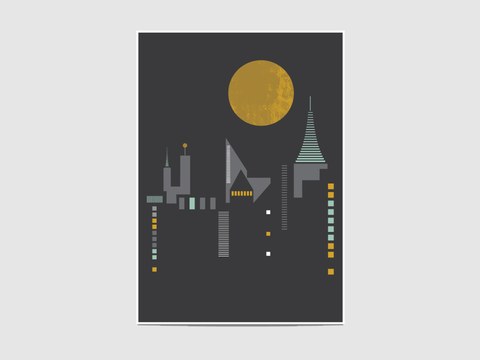 City scape - The "City scape" is part of the geometric collection "Lanscapes".
It is an open edition print, not signed. If you would like my signature on your print, please tell me so.