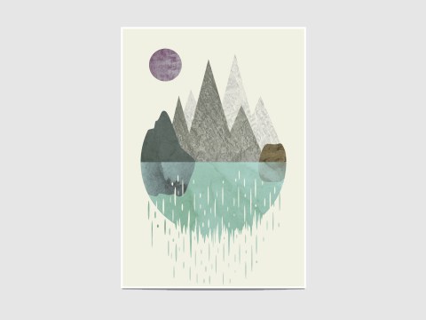 Waterfall - The "Waterfall" is part of the geometric collection "Lanscapes".
It is an open edition print, not signed. If you would like my signature on your print, please tell me so.