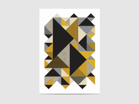 Triangles - The "Triangles" print is inspired by the mid-20th century interior design.

It is an open edition print, not signed. If you would like my signature on your print, please tell me so.