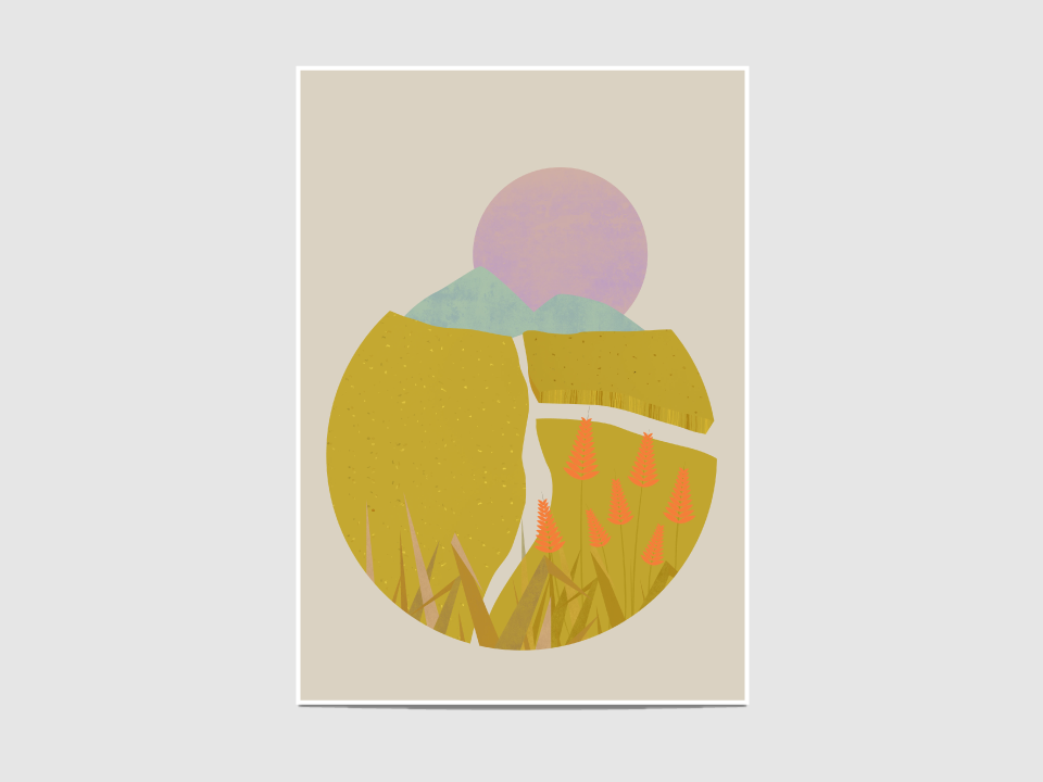 Wheat - The "Wheat" art print is part of the geometric collection "Lanscapes".

It is an open edition print, not signed. If you would like my signature on your print, please tell me so.